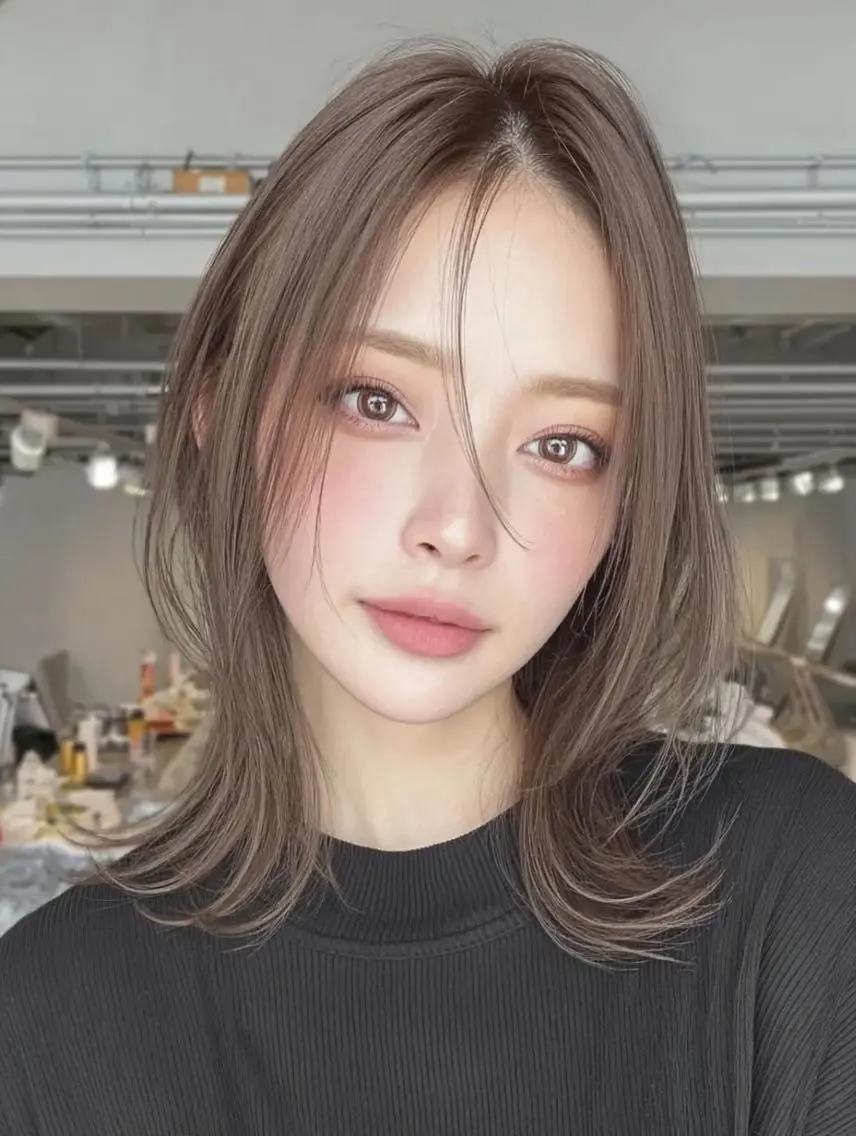 ミディアム カラー ✨エクステ✨本数・ 色合わせ相談可／山口のヘアスタイル