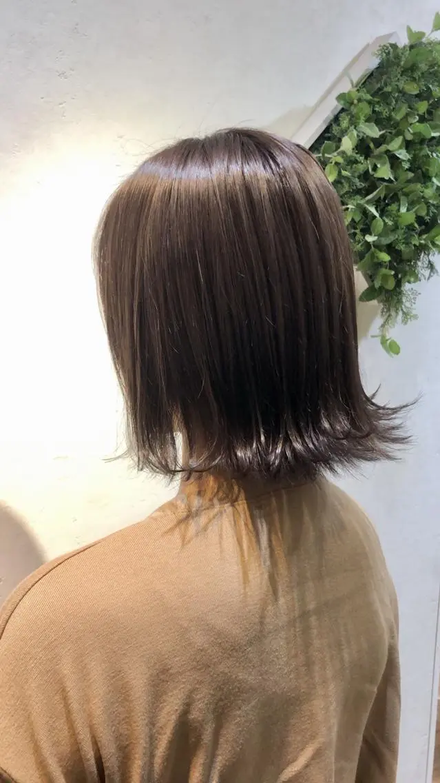 ショート カラー ボブ 外ハネヘア 縮毛矯正/髪質改善/ 艶髪ササキナツミのヘアスタイル