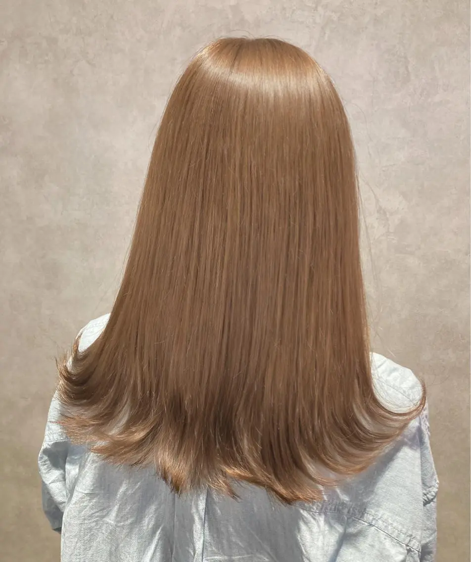 セミロング カラー カット ヘアカラー トリートメント ヘッドスパ スキバサミを使わない カット🌼唯🌼のヘアスタイル