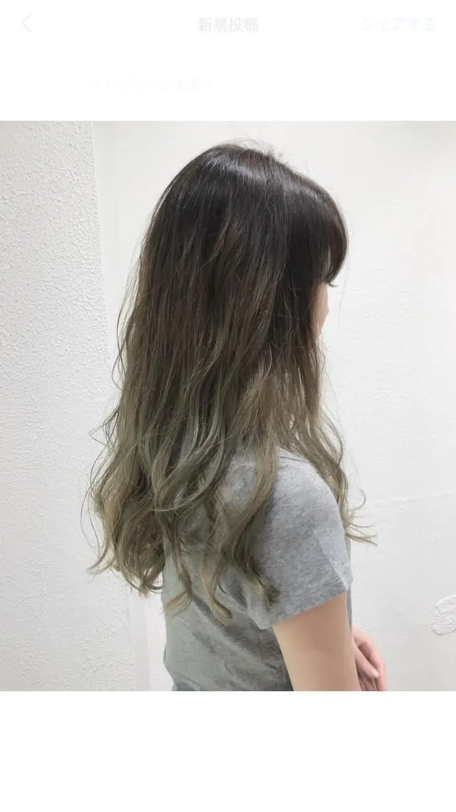 ロング カラー グラデーションカラー ヘアカラー トリートメント 当日予約🆗✂︎ ウエモト タクのヘアスタイル