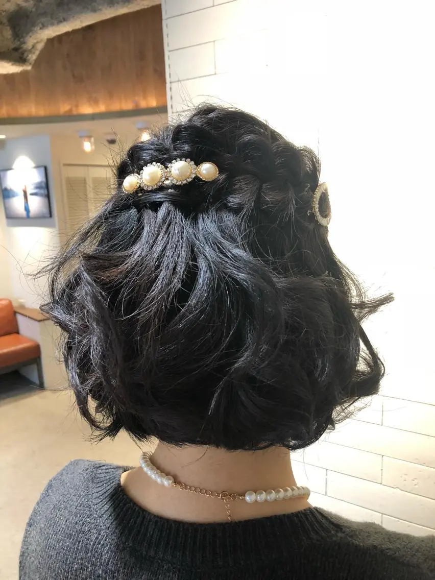 ミディアム ヘアアレンジ レイヤー×ヘッドスパ *保田遥*のヘアスタイル
