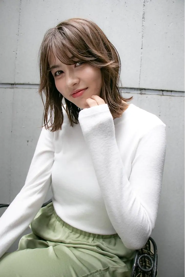 ミディアム カット ヘアカラー トリートメント 一ノ瀬 暁のヘアスタイル