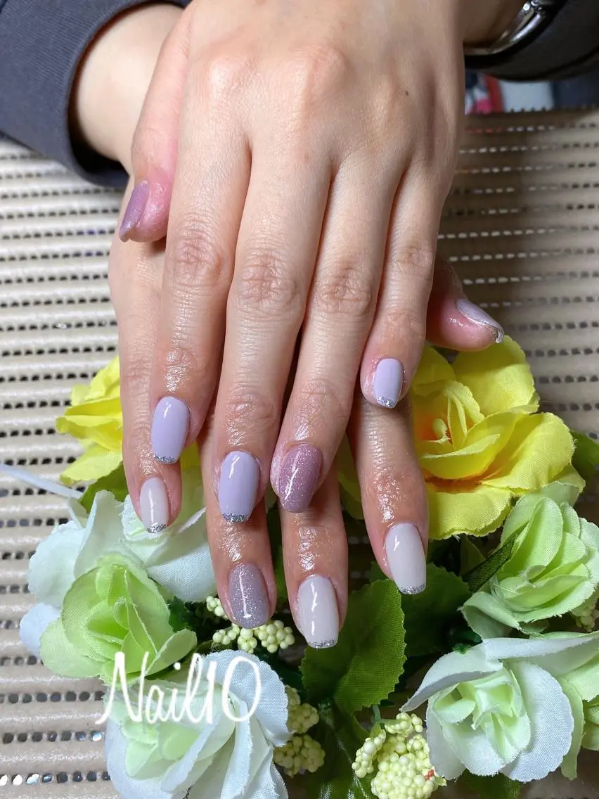 ネイル ラメ(グリッター) ラメグラデーション ハンドネイル Nail10 Kakoのネイルデザイン