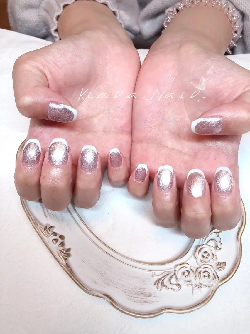 ネイル フレンチネイル 🍭Kiara Nail🍭のネイルデザイン