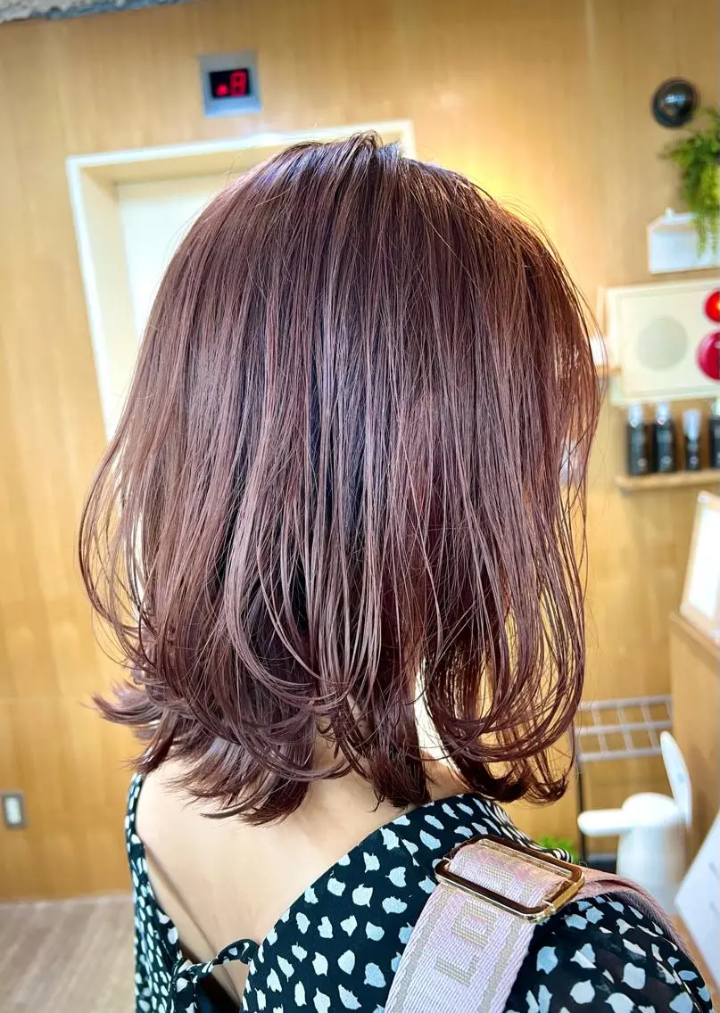 ミディアム カラー ベージュカラー ピンクカラー ピンクベージュ 透明感カラー/ イルミナカラーヒロキのヘアスタイル