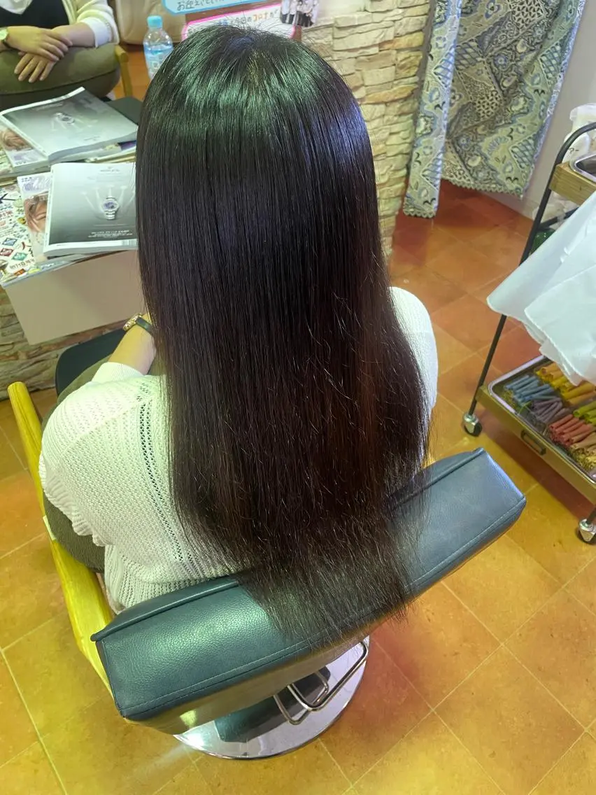 ロング パーマ 縮毛矯正 山口 彩海のヘアスタイル