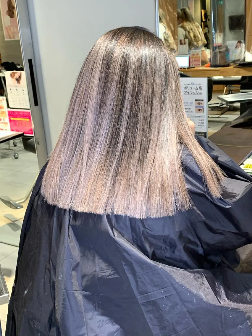 ミディアム カラー パーマ ヘアアレンジ メンズ キッズ ネイル マツエク・マツパ 酸性ストレート 髪質改善大槻勇樹のヘアスタイル