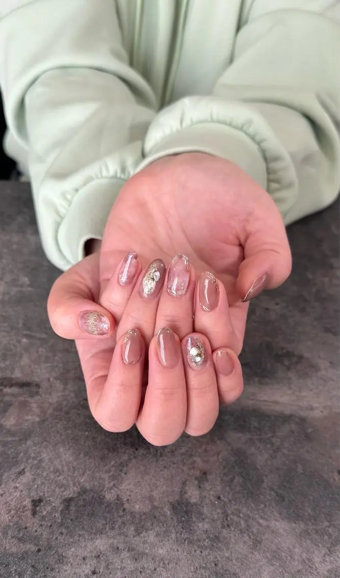ネイル フラワーネイル ジェルネイル 大理石ネイル(マーブル) ニュアンスネイル シンプルネイル nail salon amanoのネイルデザイン