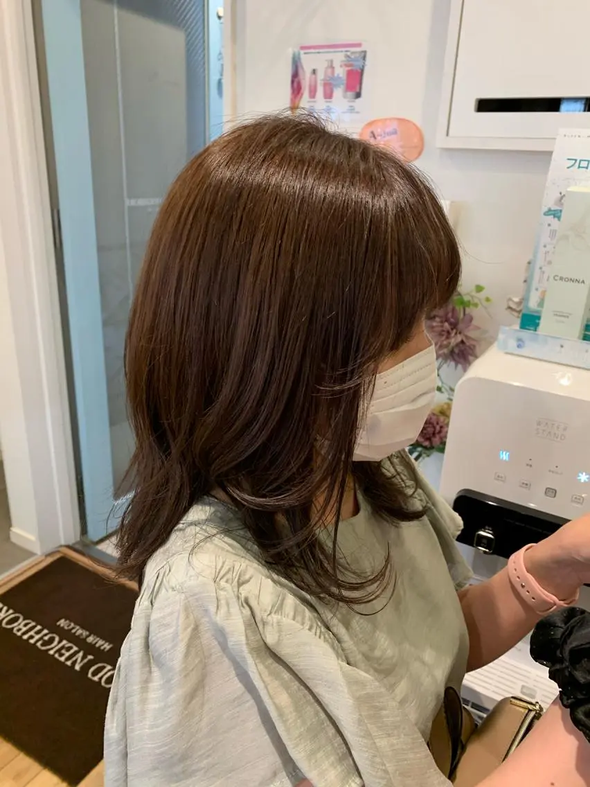 セミロング カット ヘアカラー 【ANSWER】 渡辺カリン🌼のヘアスタイル