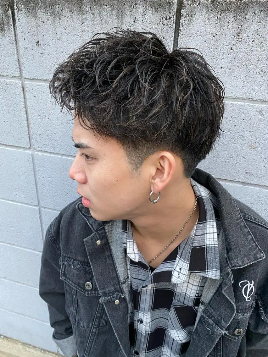 ショート パーマ メンズ カット パーマ トリートメント ヘアセット 再現性No.1ヘア ごーた立川のヘアスタイル