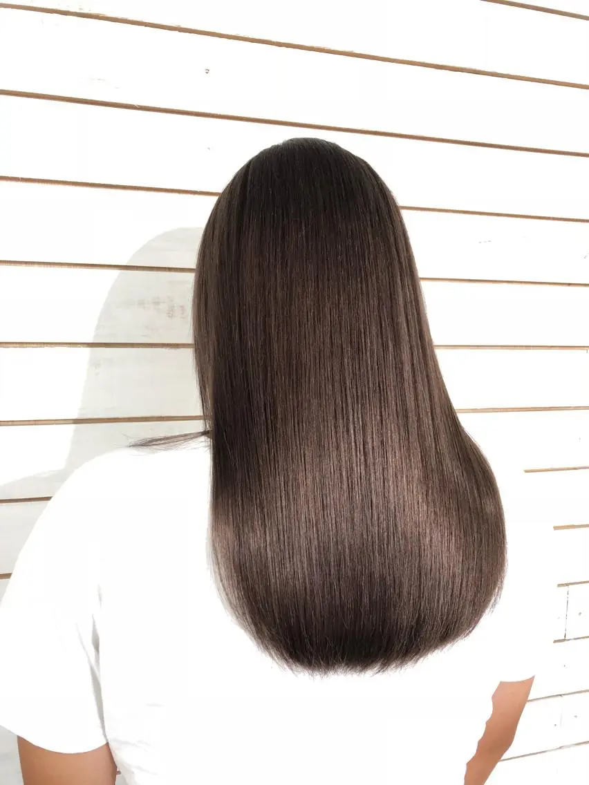 セミロング カラー アッシュ アッシュブラウン ブラウンカラー ヘアカラー トリートメント 🧡艶髪/エクステ 🫧🧡YUKI❄️のヘアスタイル