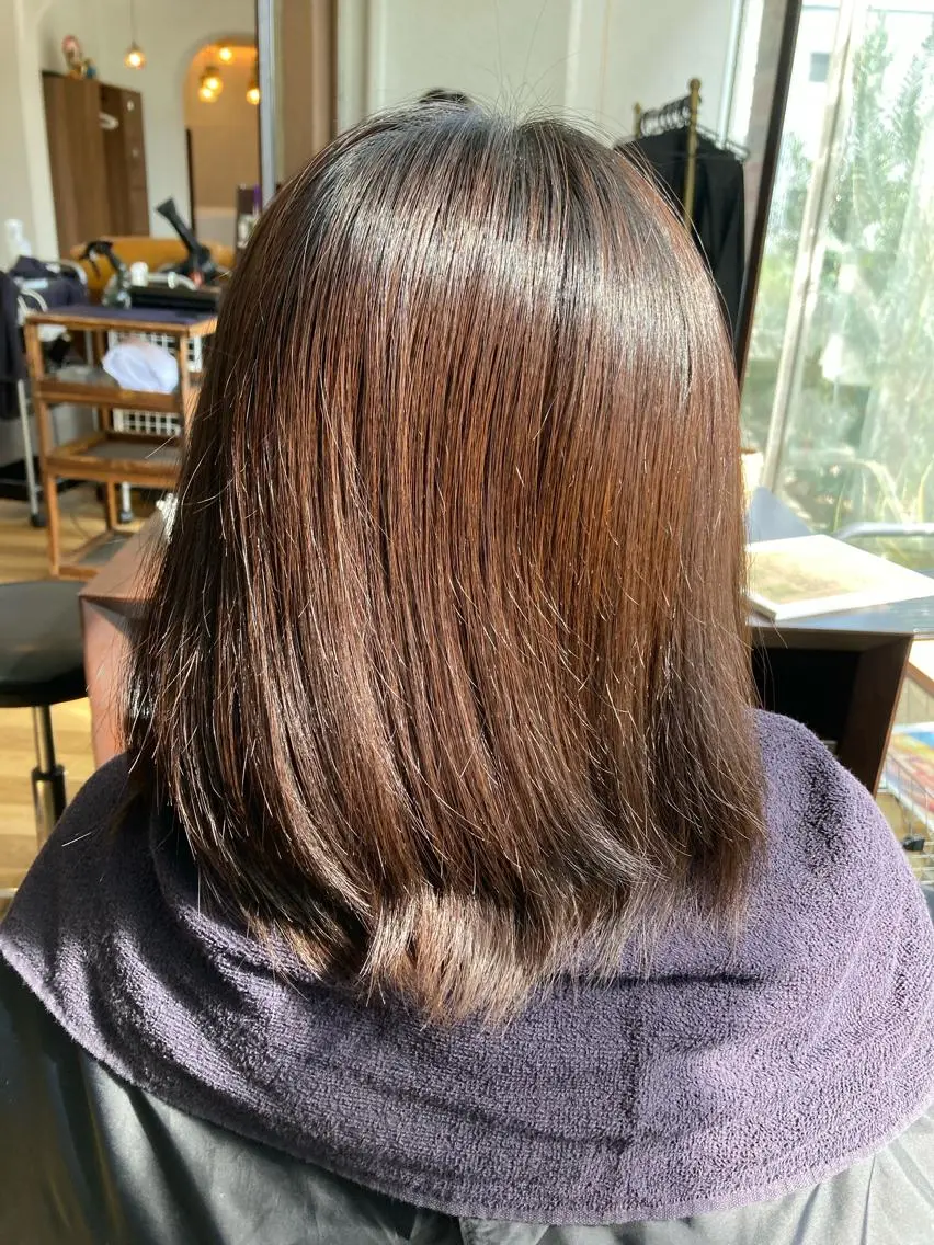 カラー ベージュカラー 中山 ルミ子のヘアスタイル