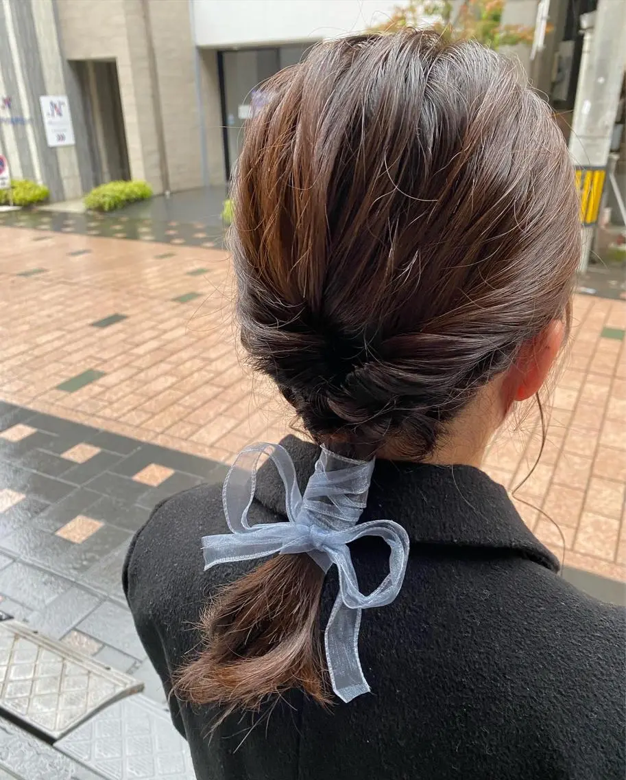 ミディアム ヘアセット おん眉美容師eMu✄ yuka‪🤍のヘアスタイル