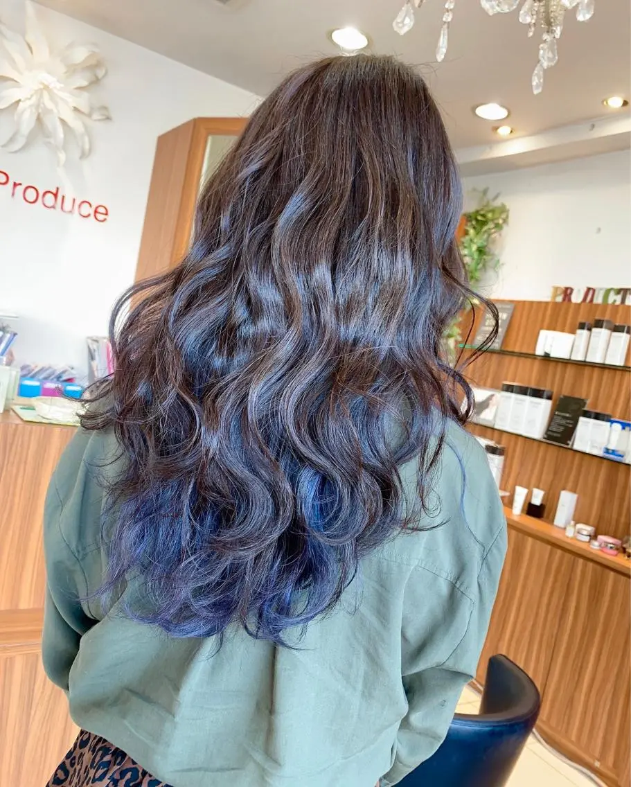 ロング カラー ヘアアレンジ 脱白髪染め美容師 竹内涼乃のヘアスタイル