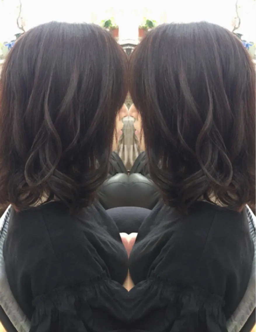 ミディアム カラー パーマ アッシュ ピンクカラー ピンクアッシュ カット ヘアカラー トリートメント 三輪 太一のヘアスタイル