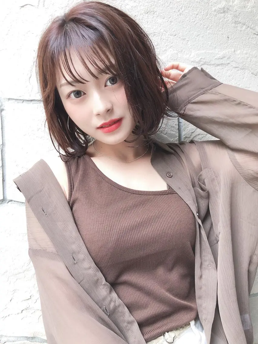 ミディアム カット ヘアカラー 魅力引き出しUP😉 ✂︎吉田尚矢✂︎のヘアスタイル