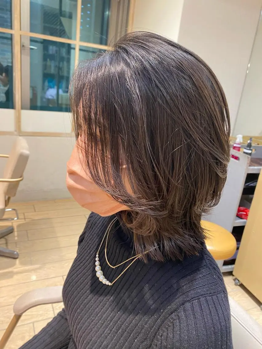 ショート ボブ くびれヘア 顔周り/くびれヘア 韓国ヘア💕風間るなのヘアスタイル