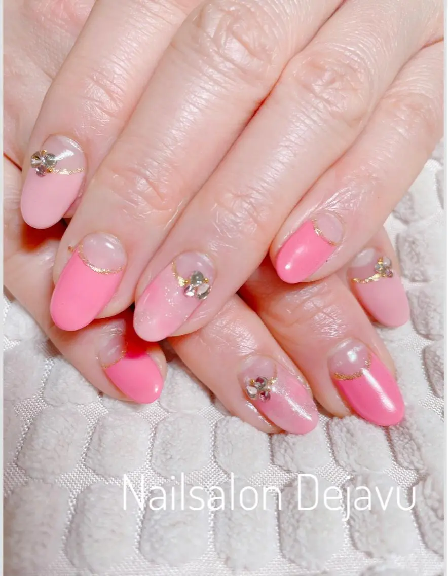 ネイル アートネイル 春ネイル ハンドネイル Nail salon Dejavu 🌿のネイルデザイン