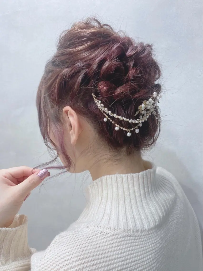 ロング カラー ヘアアレンジ FAAM Tsuneのヘアスタイル