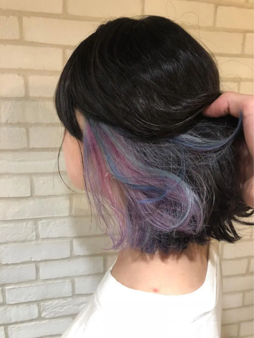 ミディアム カラー パーマ ヘアアレンジ メンズ キッズ ネイル マツエク・マツパ ユニコーンカラー 新宿/髪質改善/ 美髪矯正✨浅江通友のヘアスタイル