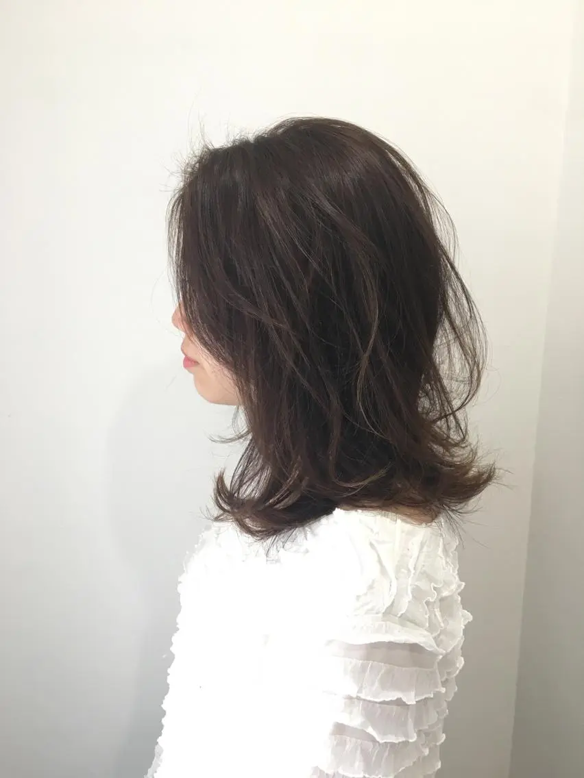 ミディアム カラー パーマ ヘアアレンジ メンズ マツエク・マツパ ベージュカラー ラベンダーカラー ラベンダーベージュ 境 健助のヘアスタイル
