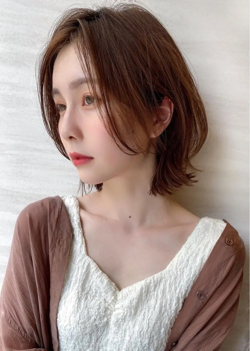 ショート カラー ボブレイヤー ボブ レイヤーカット 小顔カット カット ヘアカラー トリートメント ツヤ髪になりたい方へ 🩷柴田知亜希のヘアスタイル