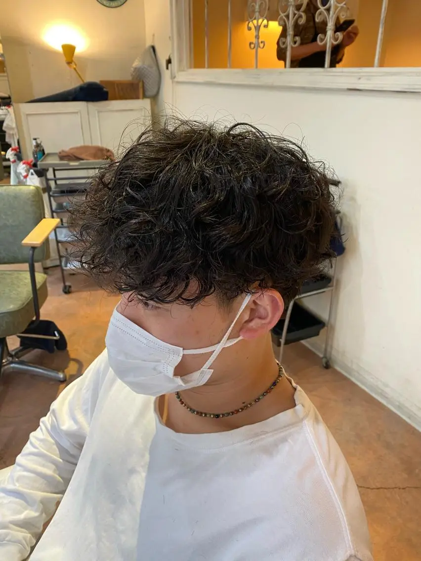 ショート パーマ メンズ 【メンズ特化】 茅野　洋介のヘアスタイル