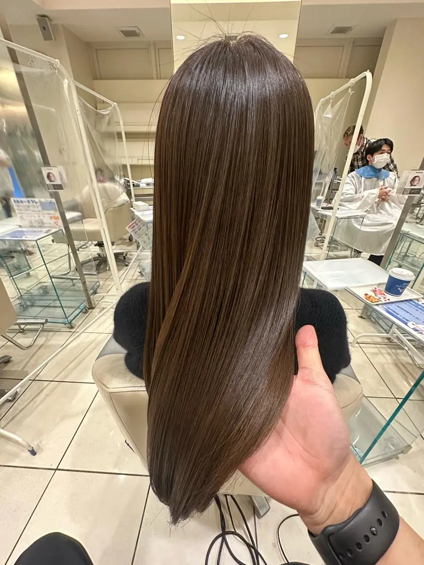 ロング カラー カット ヘアカラー トリートメント MODE K´s eau髪質改善特化のヘアスタイル