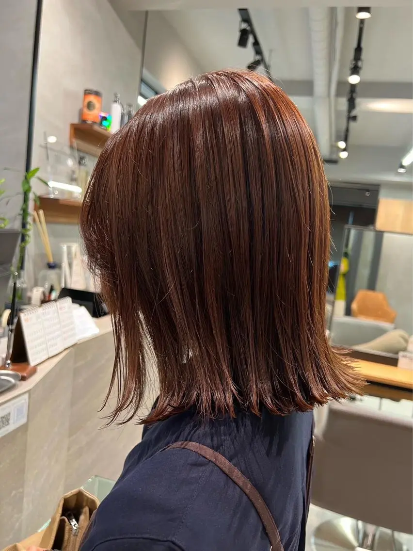 ミディアム メンズ縮毛矯正 ブリーチカラー/まやのヘアスタイル