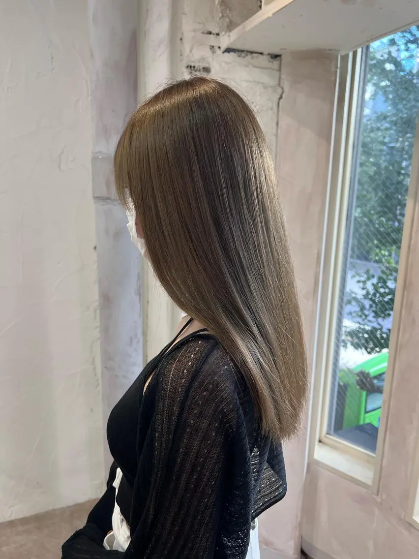 カラー ヘアカラー ✨ブリーチなしカラー ×髪質改善✨松村 潤のヘアスタイル