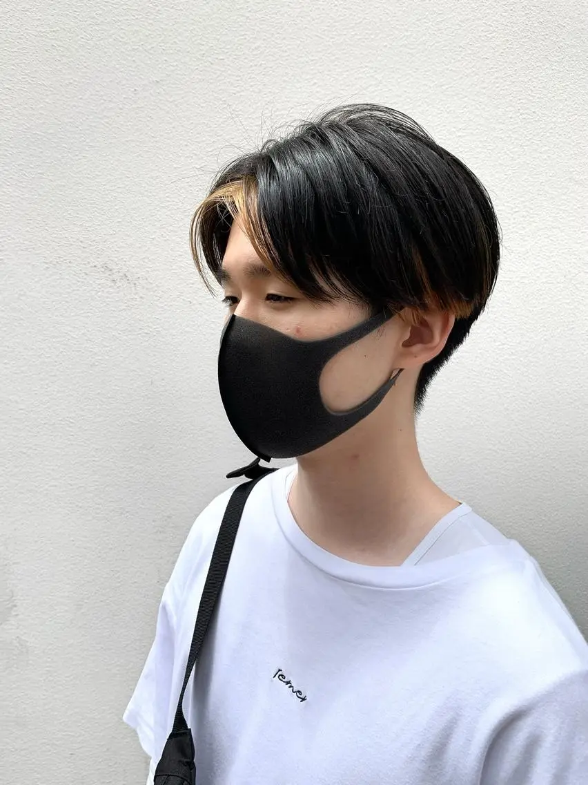 ショート カラー ヘアアレンジ メンズ ミストバング フェイスフレーミング カット ヘアカラー トリートメント ヘッドスパ ヘアセット 〽️magico/ ウルフDaiki〽️のヘアスタイル