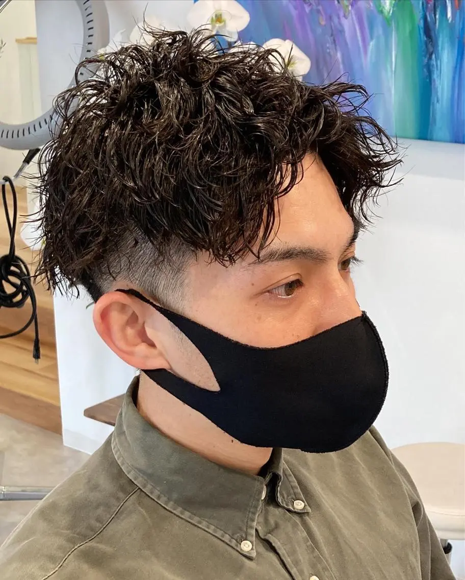 パーマ メンズ リベイルけんた モデル募集のヘアスタイル