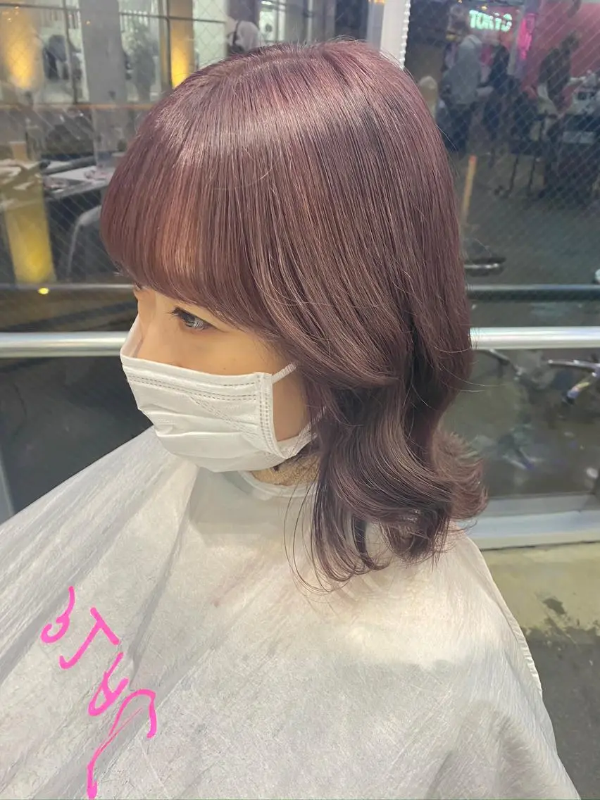 ミディアム カラー 💗💗韓国レイヤー yu-ki💗💗のヘアスタイル