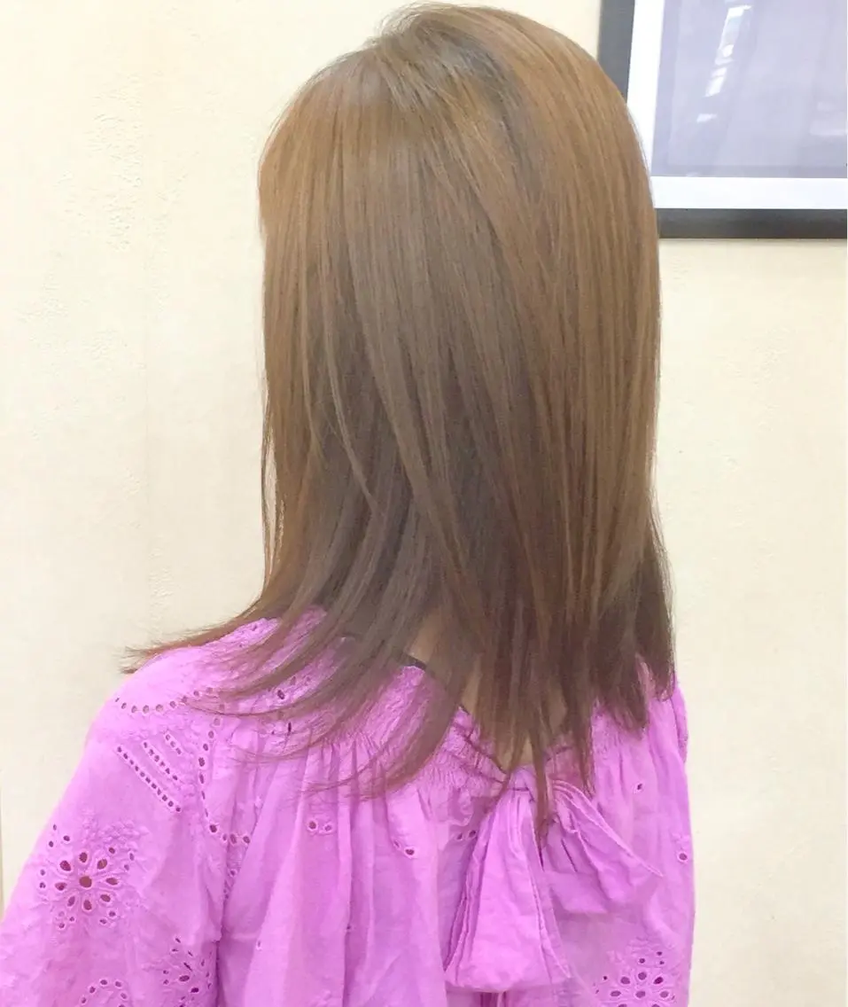 セミロング カラー ヘアカラー トリートメント 池原 寛之のヘアスタイル