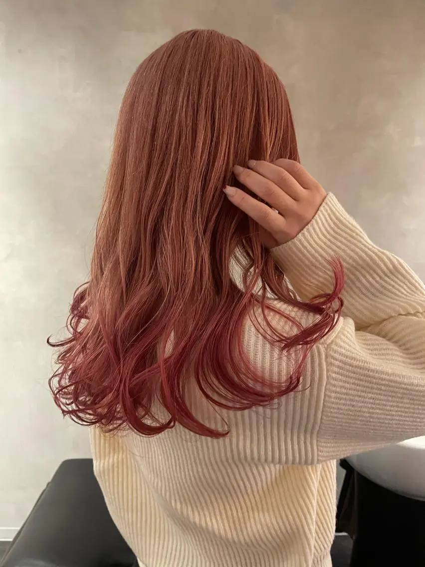 セミロング ヘアカラー トリートメント EIGHT 中川原 菜々子のヘアスタイル