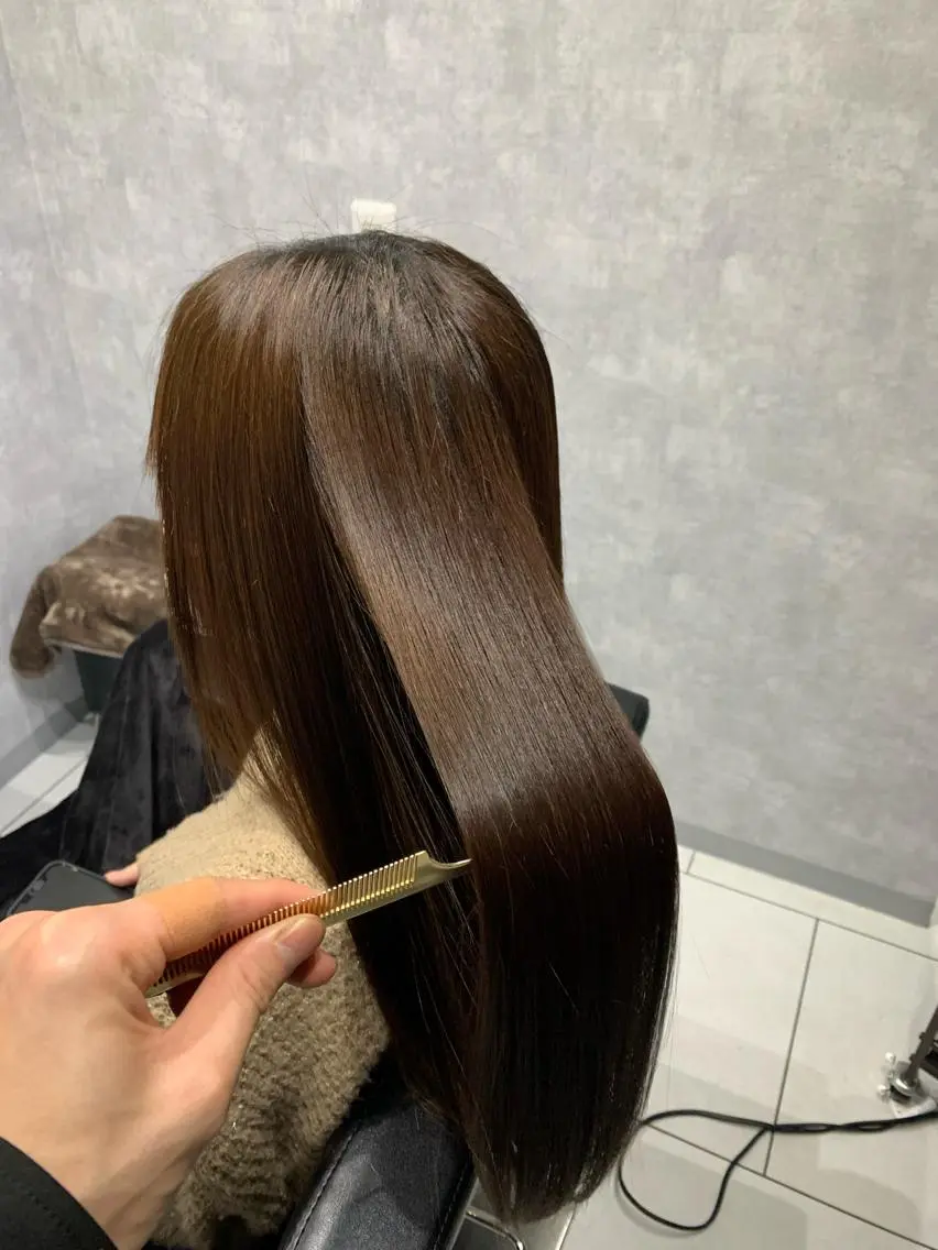 セミロング カット 縮毛矯正 トリートメント 中川/縮毛矯正/ 高羽 克明のヘアスタイル