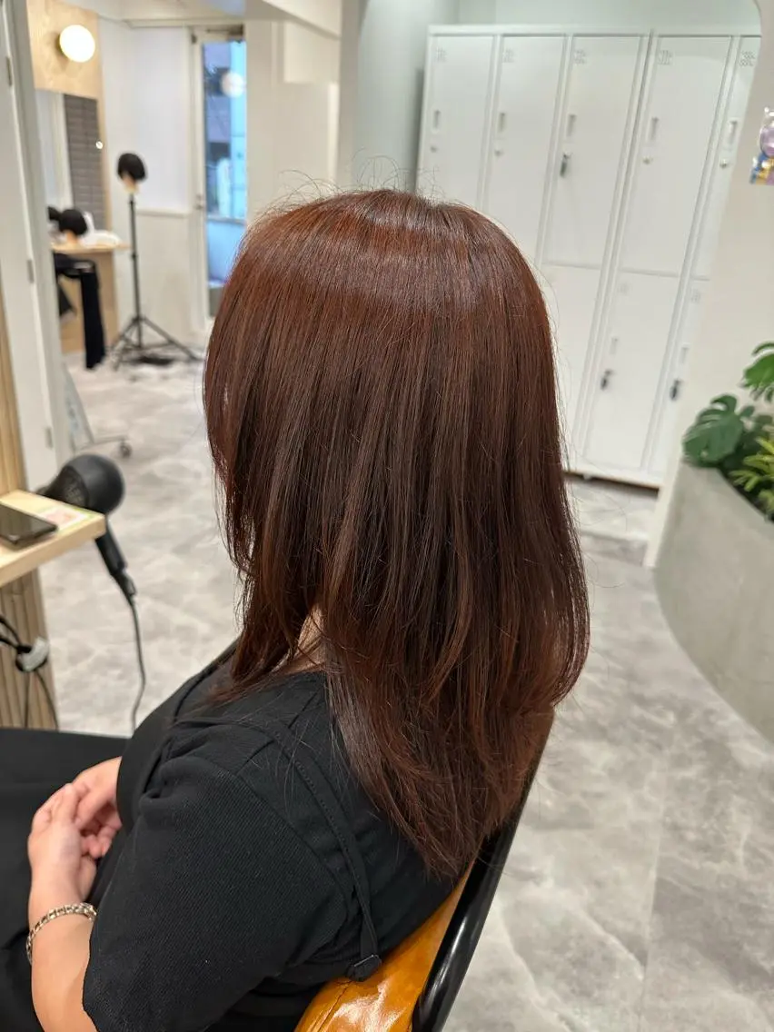 セミロング カラー カット ヘアカラー ROPE🫧 フウカのヘアスタイル
