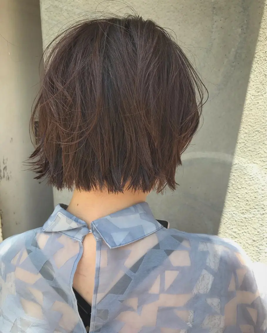 ショート 伸ばしかけ カット ayane⭐️ボブ・ ショート・パーマのヘアスタイル