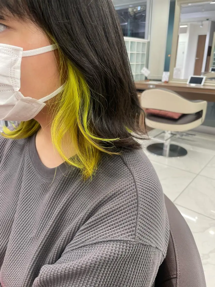ミディアム イエローカラー ヘアカラー 店長福島成美/髪質 改善縮毛矯正/カラーのヘアスタイル