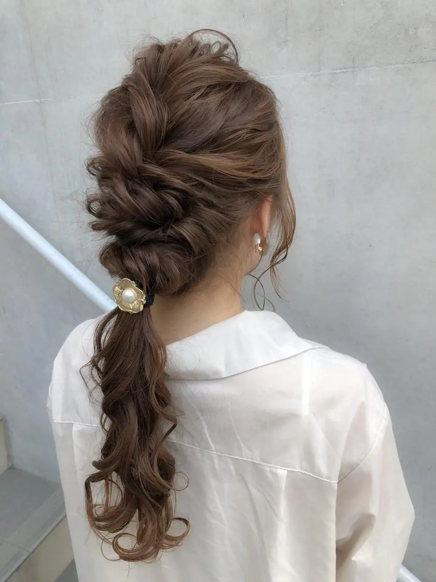 ロング カラー ヘアアレンジ ビューティービースト 鹿児島店のヘアスタイル
