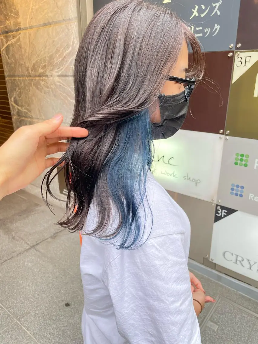 ロング カラー ヘアカラー トリートメント 髪質改善will hairdesignのヘアスタイル