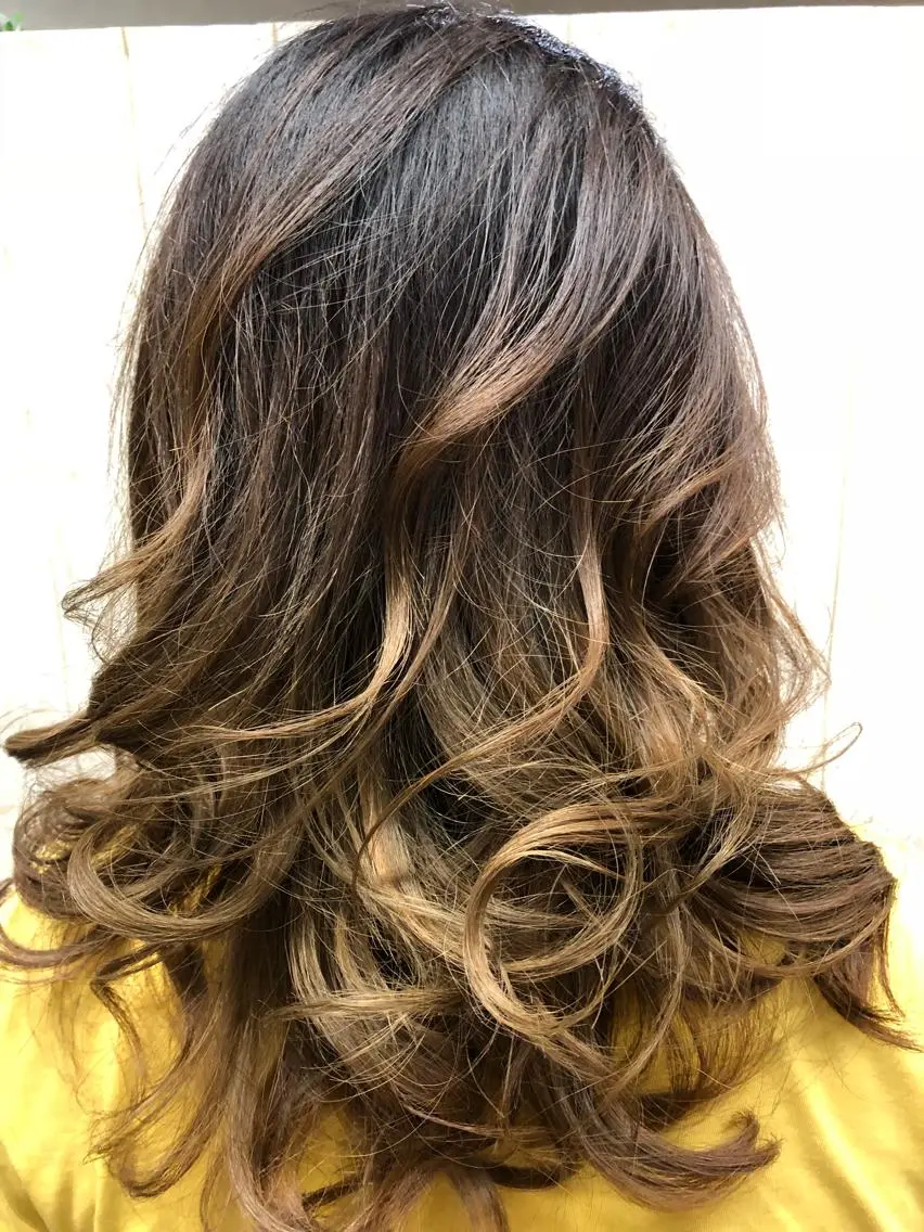 ロング カラー ヘアアレンジ ブリーチ デザインカラー グラデーションカラー 後藤 健史のヘアスタイル