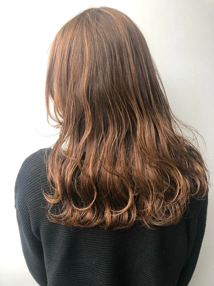 セミロング カラー ヘアアレンジ ヘアカラー トリートメント ヘッドスパ Nero✂︎ officialのヘアスタイル
