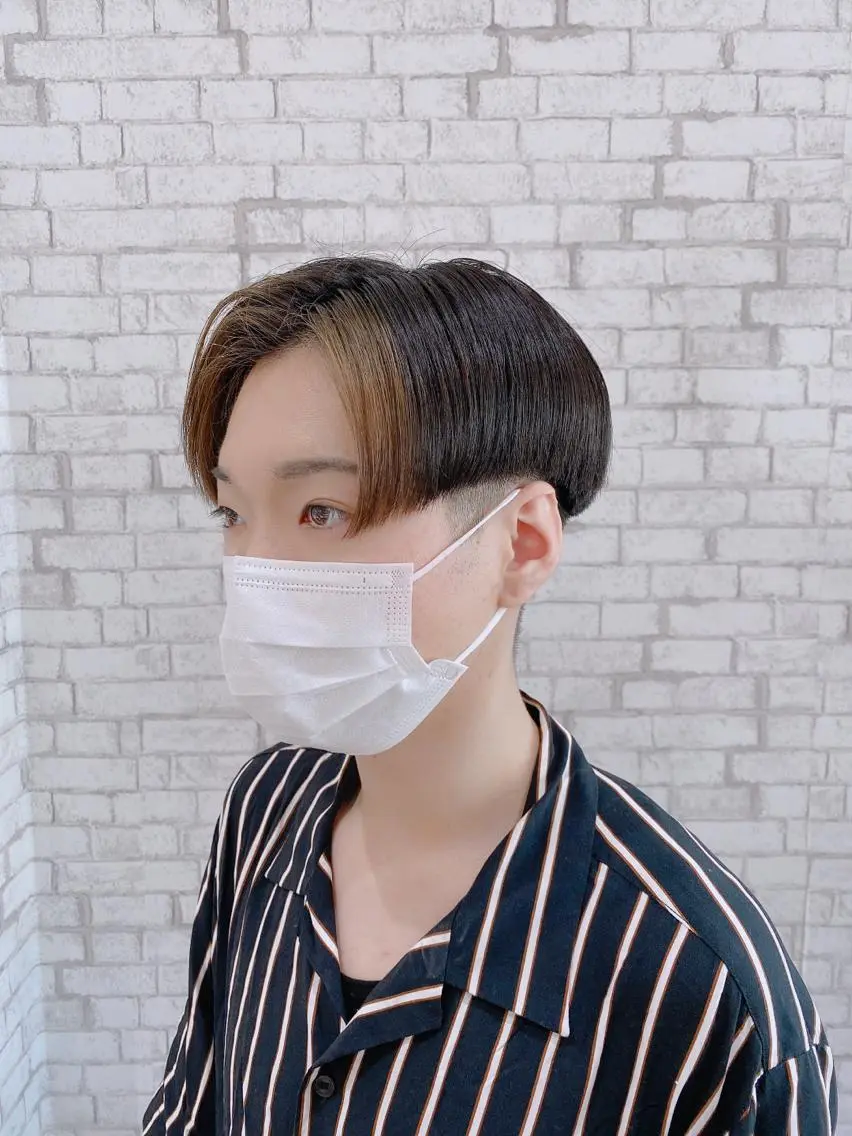 ショート カラー ヘアアレンジ メンズ カット ブリーチなし艶カラー 東家のヘアスタイル