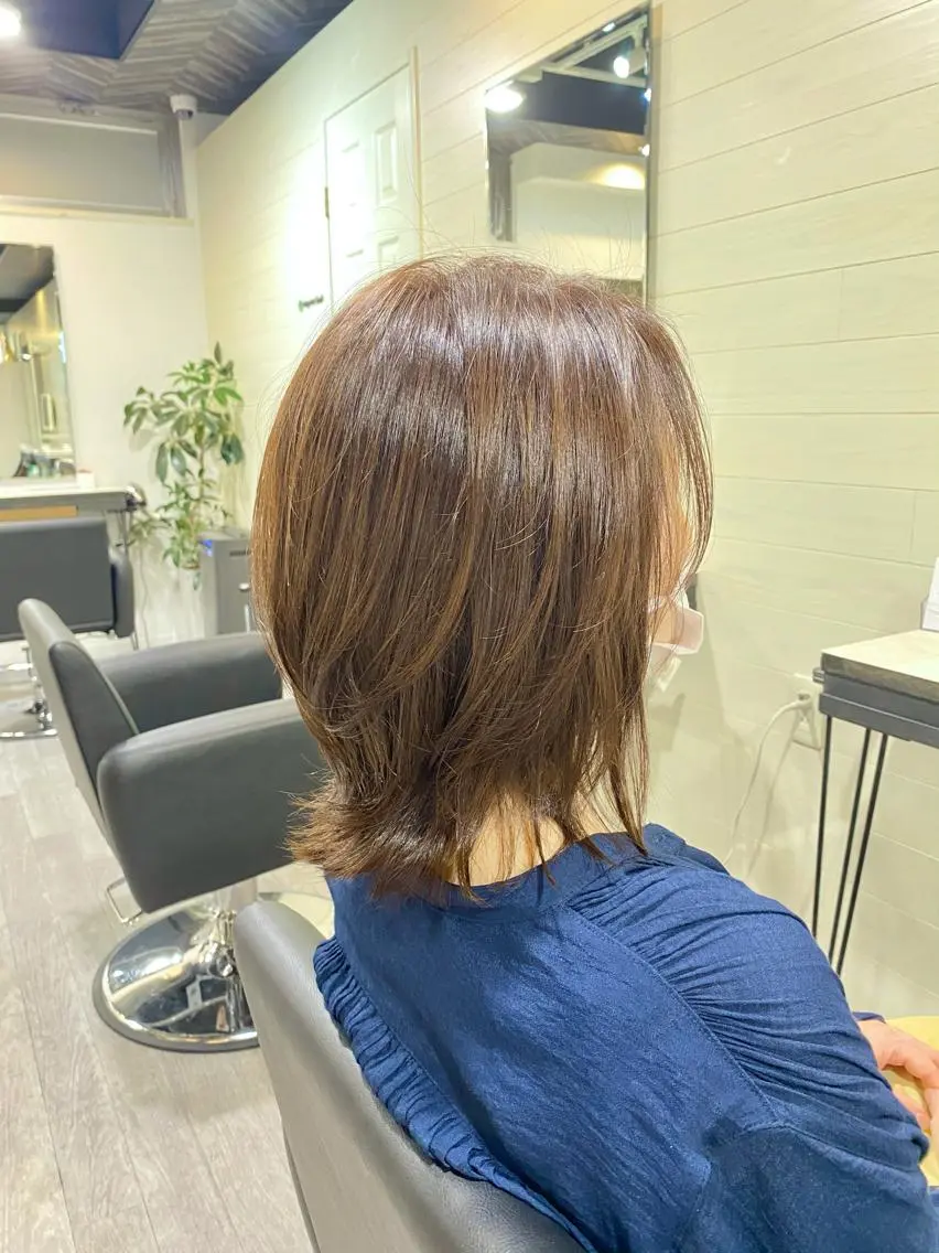 ミディアム カラー アディクシーカラー バレイヤージュ ブリーチ ケアブリーチ デザインカラー ヘアカラー トリートメント 先着1名様限定 カット無料のヘアスタイル