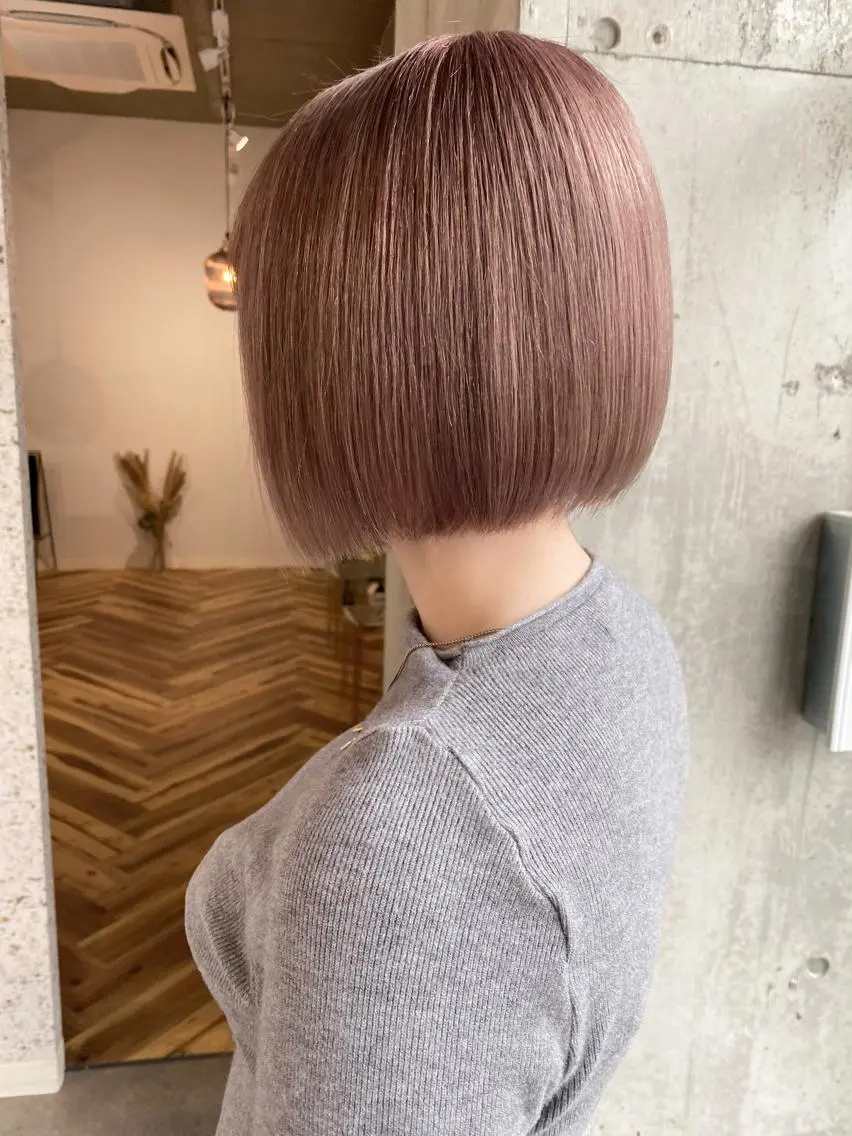 ショート カラー ヘアアレンジ ヘアカラー トリートメント lani ブリーチ /ダブルカラーのヘアスタイル