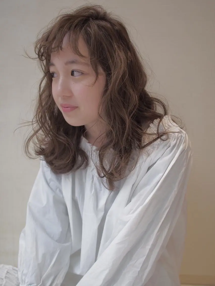 セミロング カラー 似合わせカット🌿 前川のヘアスタイル