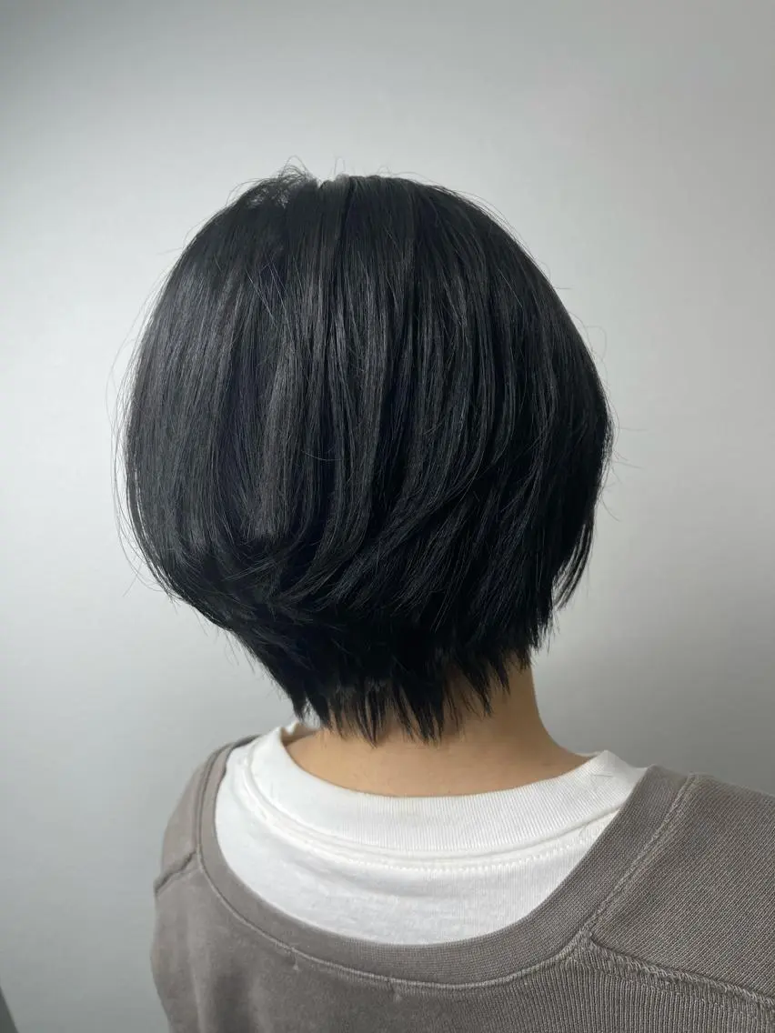 ショート カラー トリートメント カット ヘアカラー トリートメント emi/髪質改善/ 韓国風/艶カラーのヘアスタイル