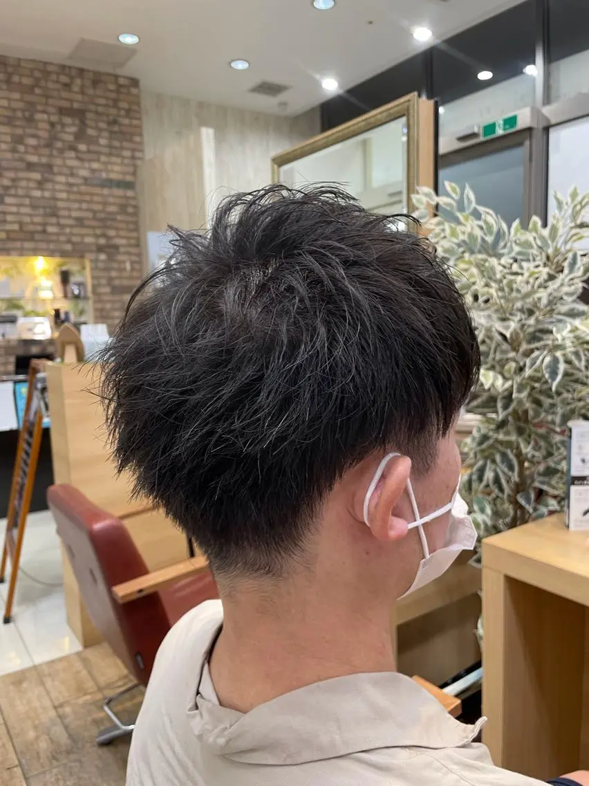 メンズ メンズショート 刈り上げ カット 💫カットパーマ💫 伊原虎太郎のヘアスタイル