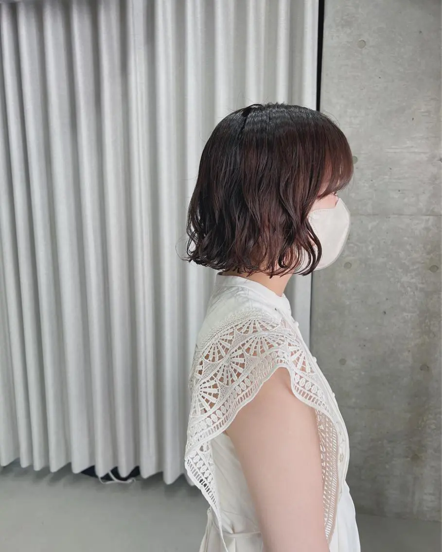 パーマ カット パーマ トリートメント ボブパーマコテ巻き風 パーマNo1深江秀平のヘアスタイル